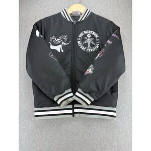 Disney Kids‎ Black Bomber Jacket 10/12 Nightmare Before Christmas King Jack